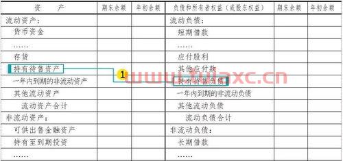 财务报表格式