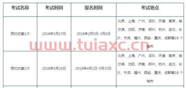 基金从业资格考试考点安排