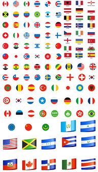 欧洲杯国家旗帜