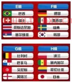 世界杯分组情况图片