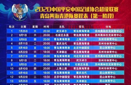 2020中超第一阶段赛程
