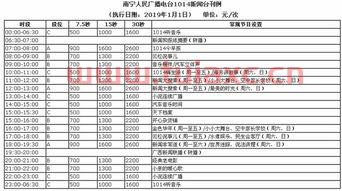 南宁电视台节目表