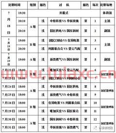篮球赛程