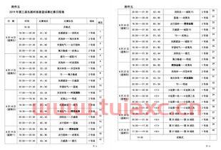 比赛赛程表